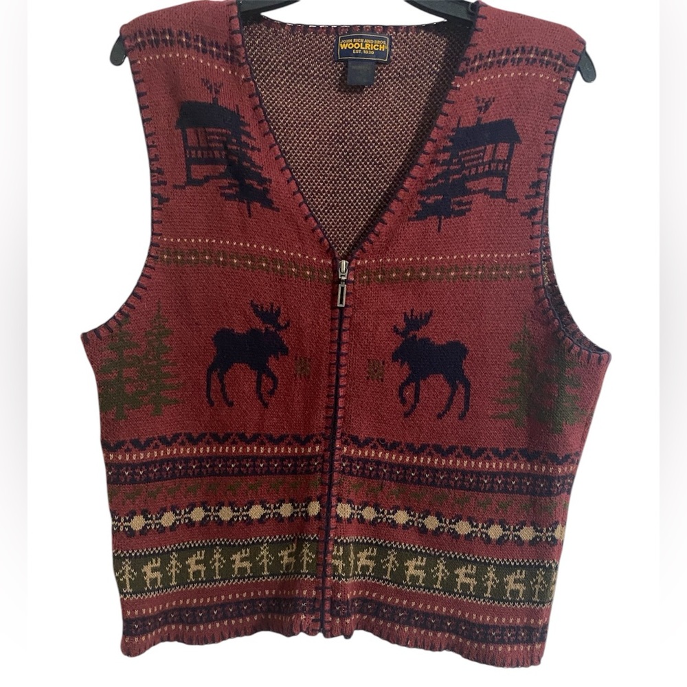 Woolrich vintage vest moose design